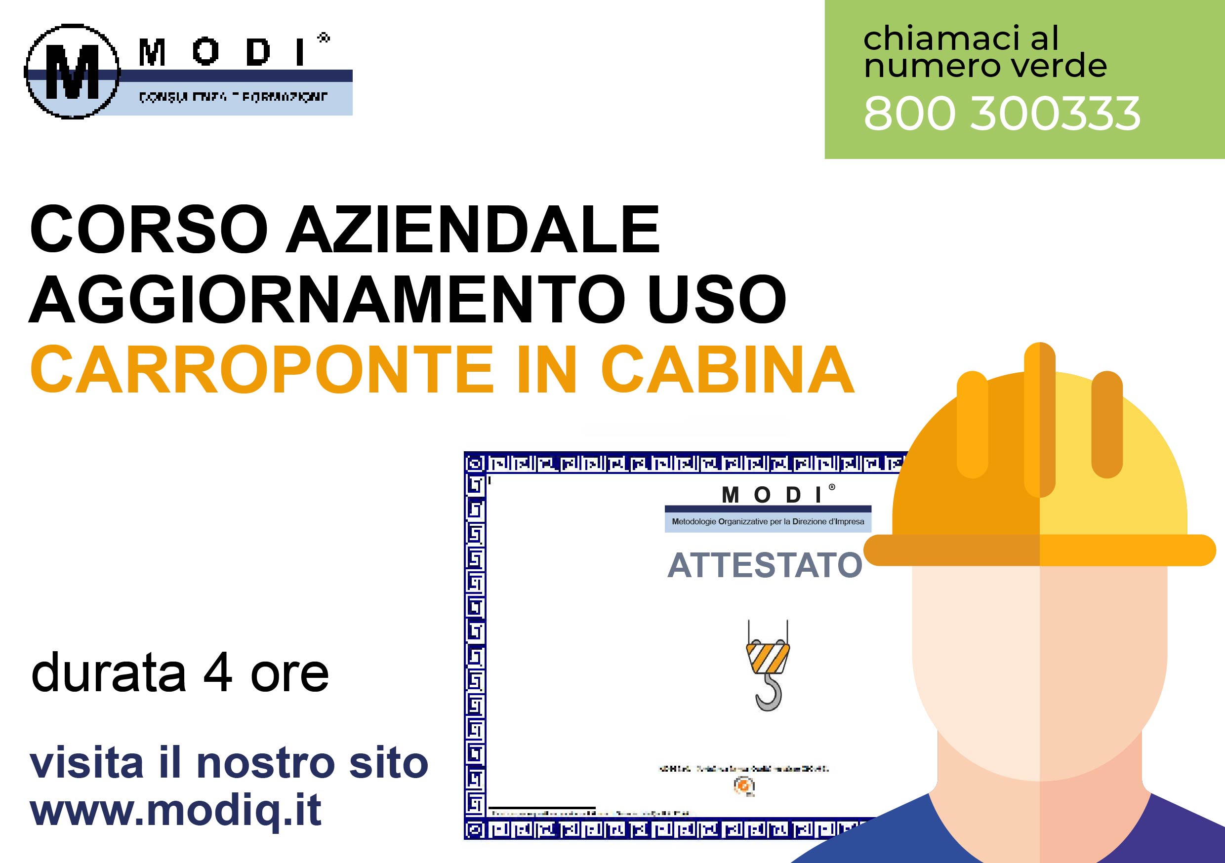 Carroponte Comando in Cabina Aggiornamento 4h