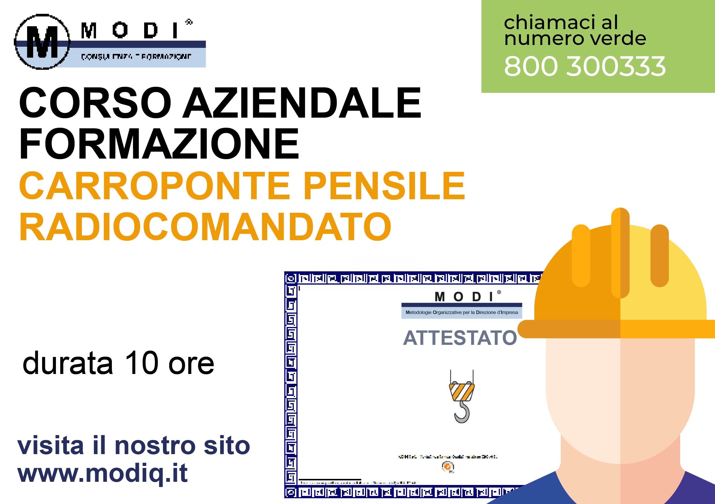 Carroponte Pensile o Radiocomandato 10h