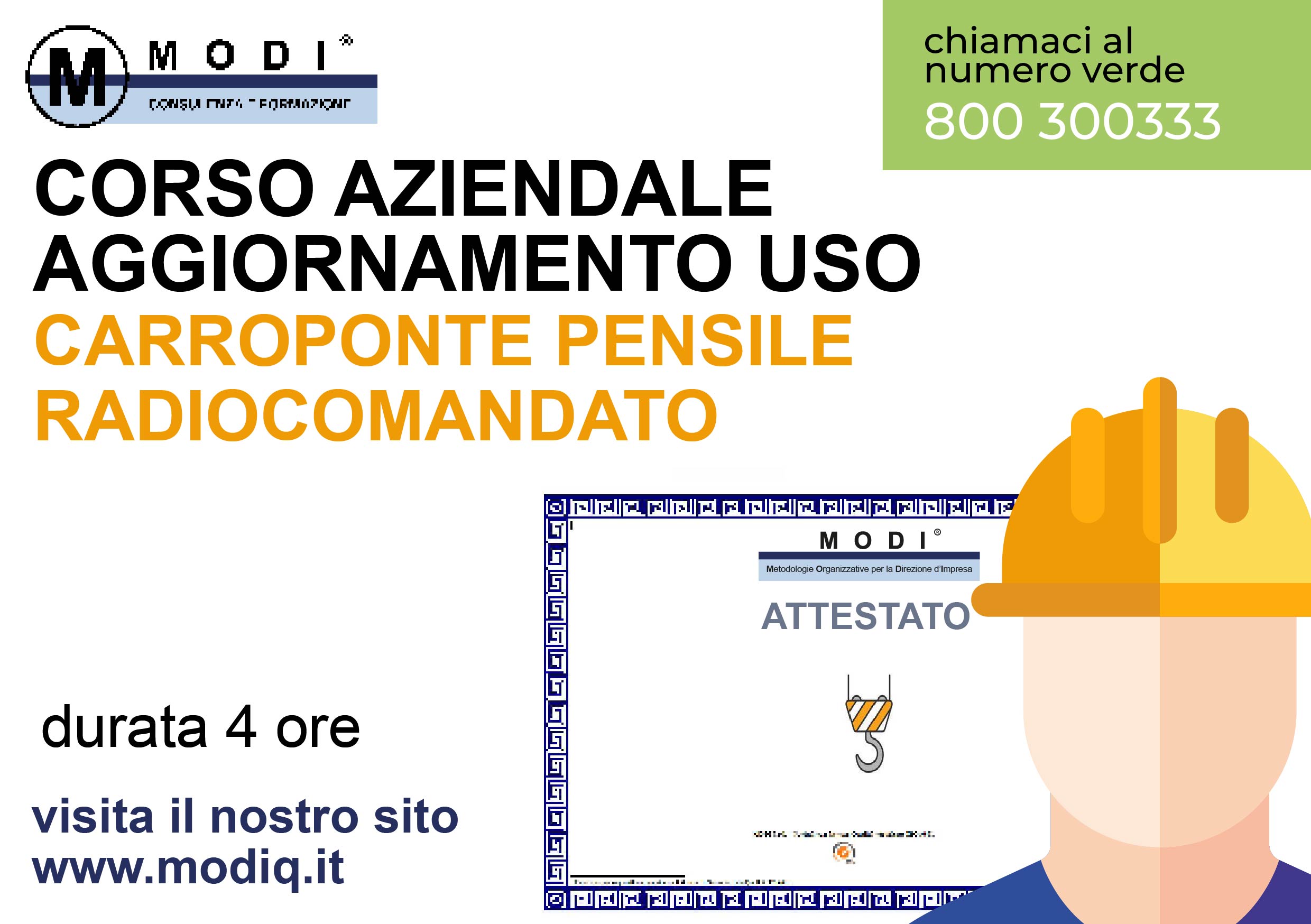 Carroponte Pensile o Radiocomandato Aggiornamento 4h