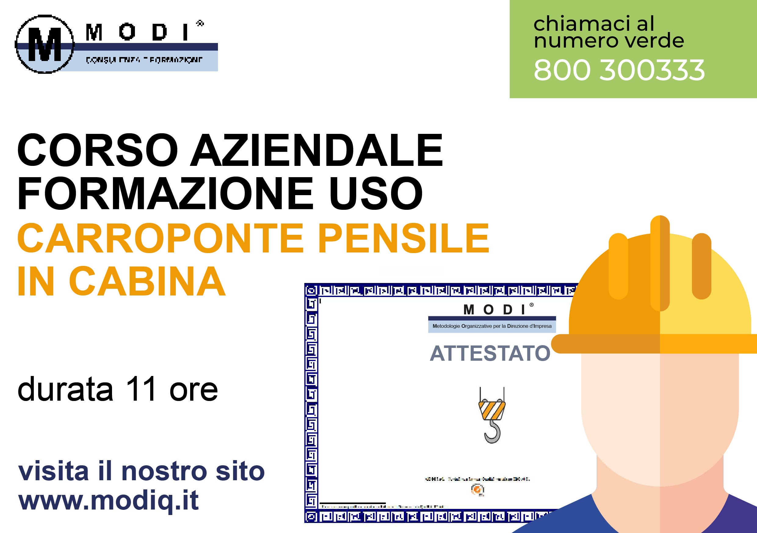 Carroponte Pensile o in Cabina 11h