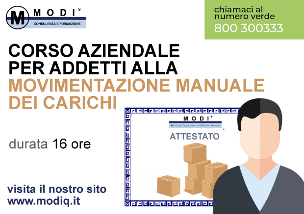 Movimentazione manuale carichi 4 ore