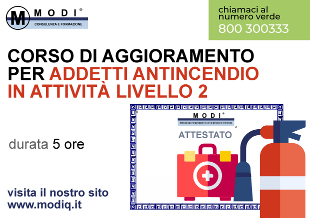Antincendio livello 2 aggiornamento 5 ore