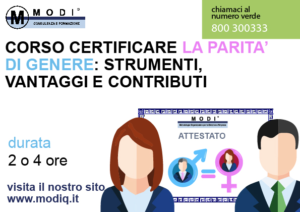 Parità di genere 2 o 4 ore